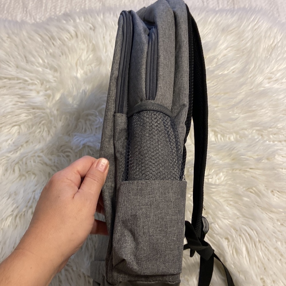 Gray Backpack BNWOT please see all pictures padded back gray and teal color - Picture 3 of 16